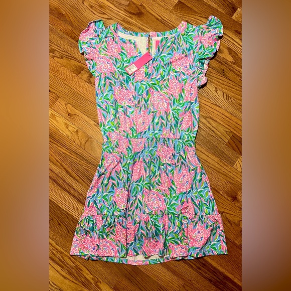 🆕 LILLY PULITZER RAVI SHORT~SLEEVED ROMPER - Picture 4 of 7